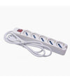 Multipresa 5 Uscite Universali Spina 16a Cavo 1.5 Mt Interruttore Bianco 80180n