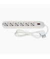 Multipresa 6 Uscite Universali Spina 10a Cavo Da 1.5 Mt Bianco Ciabatta 80183n