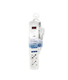 Multipresa 7 In 1 Usb A + C + 3 Prese Per Bipasso + 2 Schuko/eu Cavo 1,5mt 80080