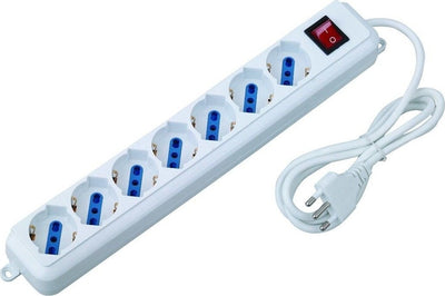 MULTIPRESA CIABATTA ELETTRICA 7 POSTI SHUKO PRESE CON INTERRUTTORE E SPINA 16A Fai da te/Materiale elettrico/Multiprese Trade Shop italia - Napoli, Commerciovirtuoso.it