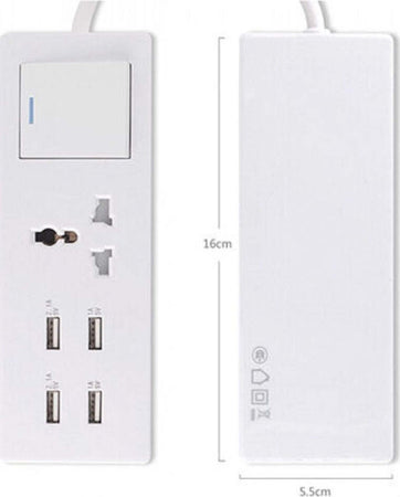 Multipresa Ciabatta Elettrica Con 1 Prese Universali 4 Usb Con Interruttore Fai da te/Materiale elettrico/Multiprese Trade Shop italia - Napoli, Commerciovirtuoso.it