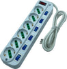 Multipresa-Ciabatta-Elettrica-Con-6-Prese-Universali-Ita-10/16a-Schuko-Bipasso