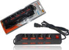 Multipresa-Ciabatta-Presa-Ups-12-Posti-4-Shuko-8-Bipasso-Interruttore-On/off-At-12