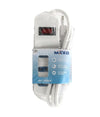 Multipresa Con 3 Uscite Universali Bipasso Spina 10a Cavo 1.5 Mt Bianco 80091n