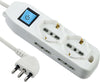 MULTIPRESA-CON-INTERRUTTORE-2-Schuko-+-4-Bival.10/16A---62001-Electraline