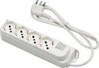 MULTIPRESA-CON-INTERRUTTORE-4-uscite-/-spina-2P+T-16A---bianca-Fanton