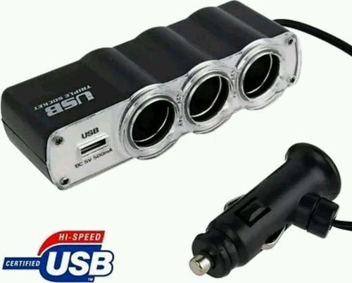 MULTIPRESA MOLTIPLICATORE 3 PRESE ACCENDISIGARI 12/24 VOLT PRESA USB PER AUTO Elettronica/Cellulari e accessori/Accessori/Caricabatterie/Caricabatterie da auto Trade Shop italia - Napoli, Commerciovirtuoso.it