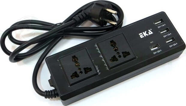 MULTIPRESA PRESA UNIVERSALE 2 SPINE UK ITA 4 USB 2.1A 1A 5V INTERRUTTORE NERO Fai da te/Materiale elettrico/Multiprese Trade Shop italia - Napoli, Commerciovirtuoso.it