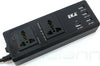 MULTIPRESA PRESA UNIVERSALE 2 SPINE UK ITA 4 USB 2.1A 1A 5V INTERRUTTORE NERO Fai da te/Materiale elettrico/Multiprese Trade Shop italia - Napoli, Commerciovirtuoso.it