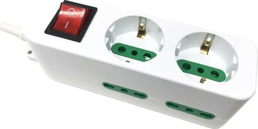 Multipresa-Scarpetta-Elettrica-6-Posti-2-Schuko-4-Bipasso-Ciabatta-Multi-Presa-Each