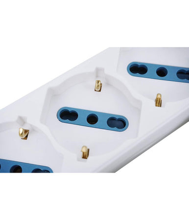 Multipresa Shuko Bipasso 10 E 16 Amp 3 Posti Ciabatta Elettrica Con Interruttore