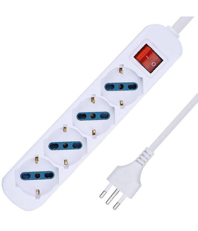 Multipresa Shuko Bipasso 10 E 16 Amp 4 Posti Ciabatta Elettrica Con Interruttore