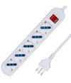 Multipresa Shuko Bipasso 10 E 16 Amp 5 Posti Ciabatta Elettrica Con Interruttore