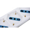 Multipresa Shuko Bipasso 10 E 16 Amp 5 Posti Ciabatta Elettrica Con Interruttore