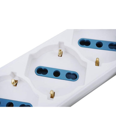 Multipresa Shuko Bipasso 10 E 16 Amp 5 Posti Ciabatta Elettrica Con Interruttore