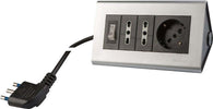 Multipresa-tavolo-Poly-Pool-3-uscite-con-interruttore-nero-e-argento-PP2590.2