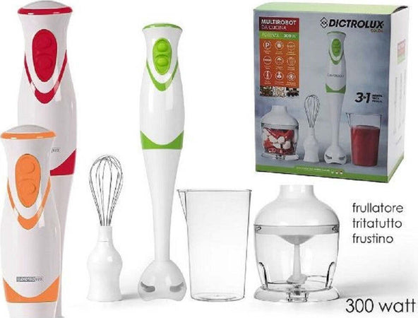 Multirobot Mixer Mixplus Elettrico 3in1 300w Assortito Monta Frulla Tritatutto Casa e cucina/Elettrodomestici per la cucina/Robot da cucina frullatori e impastatrici/Frullatori/Frullatori ad immersione e minipimer Trade Shop italia - Napoli, Commerciovirtuoso.it