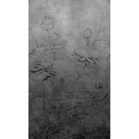 Pannello 159x270cm di Carta da Parati TNT a modulo raccordabile continuativo Voyager FLOWERBW