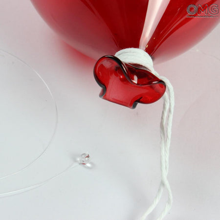 Palloncino in vetro Rosso da appendere, decorazione natalizia per vetrina o soffitto