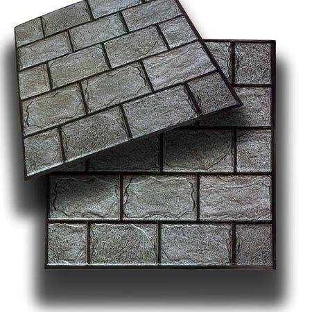 Piastrelle 3D a rilievo AUTOADESIVE in PVC 30x30cm Pietra, mattoni, marmo. Idrorepellenti