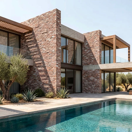 CAPPOTTO esterno - interno isolante in STYROFOAM 3D spess.2cm (120x50cm) con resine e malta Mattoni ossidati