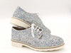 MUSACCO Scarpa allacciata donna glitter argento