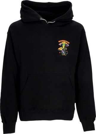 MUSHROOM-Felpa-Cappuccio-Uomo-Meditation-Hoodie-Black-da-uomo