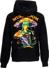 MUSHROOM-Felpa-Cappuccio-Uomo-Meditation-Hoodie-Black-da-uomo