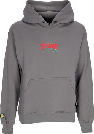 MUSHROOM-Felpa-Cappuccio-Uomo-Skate-Cat-Hoodie-Grey-da-uomo