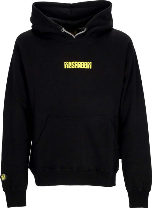 MUSHROOM-Felpa-Cappuccio-Uomo-Skeleton-Hoodie-Black-da-uomo
