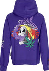 MUSHROOM-Felpa-Cappuccio-Uomo-Skull-Liquid-Hoodie-Purple-da-uomo