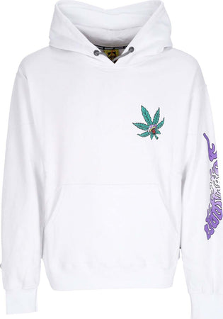 MUSHROOM-Felpa-Cappuccio-Uomo-Skull-Liquid-Hoodie-White-da-uomo