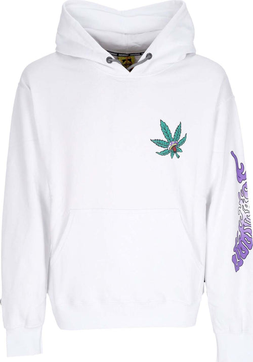 MUSHROOM-Felpa-Cappuccio-Uomo-Skull-Liquid-Hoodie-White-da-uomo