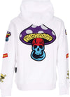 MUSHROOM-Felpa-Cappuccio-Uomo-Sublimatic-Patch-Hoodie-White-da-uomo