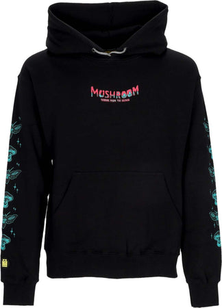 MUSHROOM-Felpa-Cappuccio-Uomo-Terror-From-the-Bridge-Hoodie-Black-da-uomo
