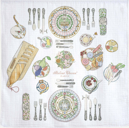 Mussola Atelier Choux Bon Appètit Casa e cucina/Tessili per la casa/Biancheria per culle e lettini/Coperte e copertine/Copertine avvolgenti La Casa Del Bebè - Napoli, Commerciovirtuoso.it