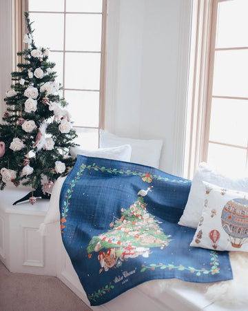 Mussola Atelier Choux Christmas Eve Cotone Casa e cucina/Tessili per la casa/Biancheria per culle e lettini/Coperte e copertine/Copertine avvolgenti La Casa Del Bebè - Napoli, Commerciovirtuoso.it