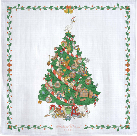 Mussola Atelier Choux Christmas Morning Cotone Casa e cucina/Tessili per la casa/Biancheria per culle e lettini/Coperte e copertine/Copertine avvolgenti La Casa Del Bebè - Napoli, Commerciovirtuoso.it