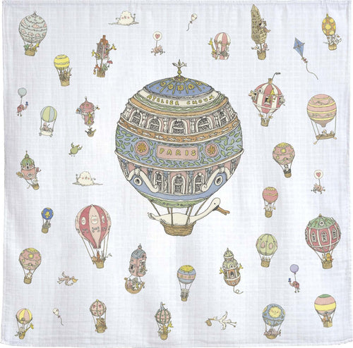 Mussola Atelier Choux Hot Air Balloons Cotone Prima infanzia/Allattamento e pappa/Mussole La Casa Del Bebè - Napoli, Commerciovirtuoso.it
