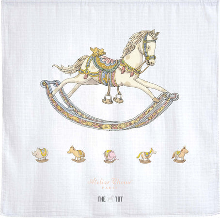 Mussola Atelier Choux Rocking Horse Prima infanzia/Allattamento e pappa/Mussole La Casa Del Bebè - Napoli, Commerciovirtuoso.it