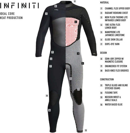 Muta Uomo Surf Xcel Infiniti 4/3mm Sport e tempo libero/Attività ricreative all'aperto/Sport acquatici/Immersione e Snorkeling/Mute/Mute stagne Snotshop - Roma, Commerciovirtuoso.it