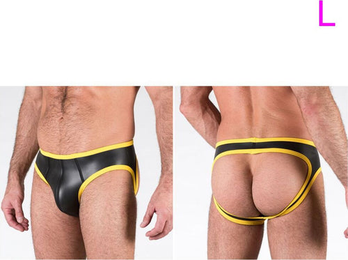 Mutandina Uomo In Neoprene Nero Con Bordo Giallo Aperta Dietro Taglia L Open For Now Bottoms – Yellow Salute e cura della persona/Erotismo e contraccezione/Abbigliamento erotico/Uomo/Slip Kondorama - Martinsicuro, Commerciovirtuoso.it
