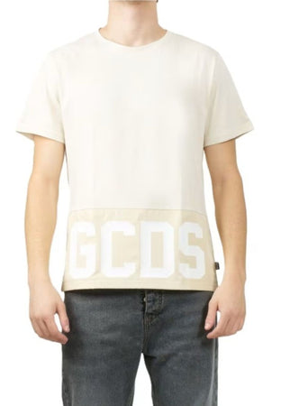 GCDS T-SHIRT BAND LOGO NYLON REGULAR T-SHIRT da uomo