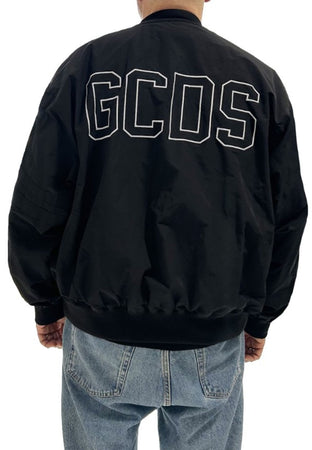 GCDS Giubbotto LOGO REGULAR NYLON VARSITY BOMBER da uomo