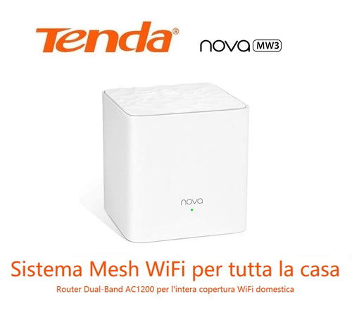 Sistema Home Mesh Wi-Fi AC1200 TENDA NOVA MW3 - 1 Pack