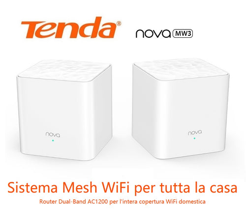 Sistema Home Mesh Wi-Fi AC1200 TENDA NOVA MW3 - 2 Pack
