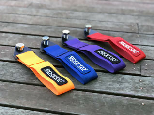 Cinghia Gancio Traino SPARCO Arancio Universale Nastro Tessile Strappo Fibbia Racing Rally Auto SportivA