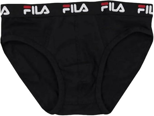 3 Paia. Slip uomo Fila- con elastico esterno- con logo in cotone elasticizzato