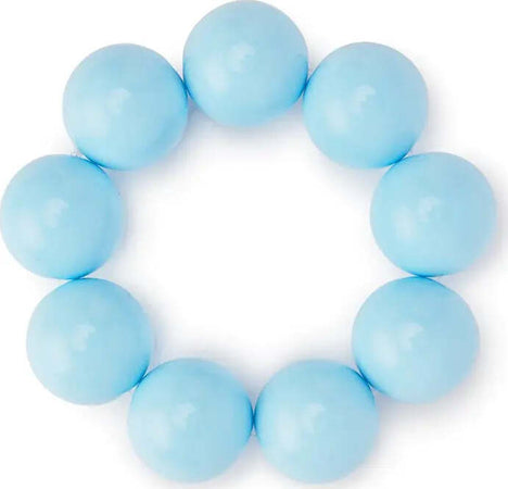 MYA-ACCESSORIES-|-Bracciale-con-sfere-XXL-elastico-in-acrilico-celeste