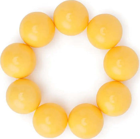 MYA-ACCESSORIES-|-Bracciale-con-sfere-XXL-elastico-in-acrilico-giallo